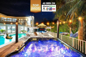 Beachfront Oasis w Htd Pool Cinema Game-Room Tiki